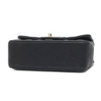 Chanel 2-Way Bag Quilted 20 Top Handle Lambskin Black Gold Handbag — view 3