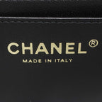Chanel 2-Way Bag Quilted 20 Top Handle Lambskin Black Gold Handbag — view 8