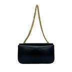 Celine Claude Triomphe Logo Leather Chain Mini Shoulder Bag Black — view 3