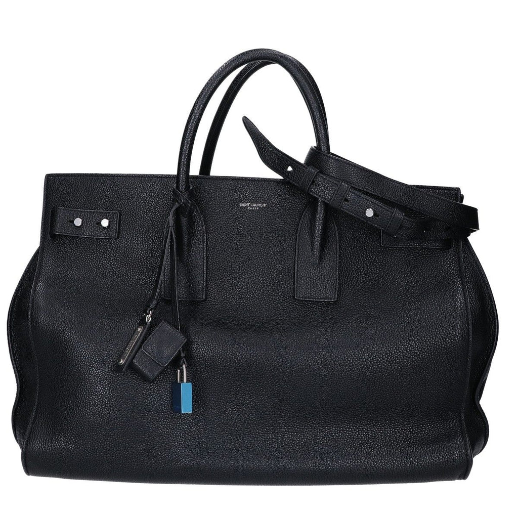 Saint Laurent Paris Gray Leather Sac de Jour Souple Large 2-Way Tote