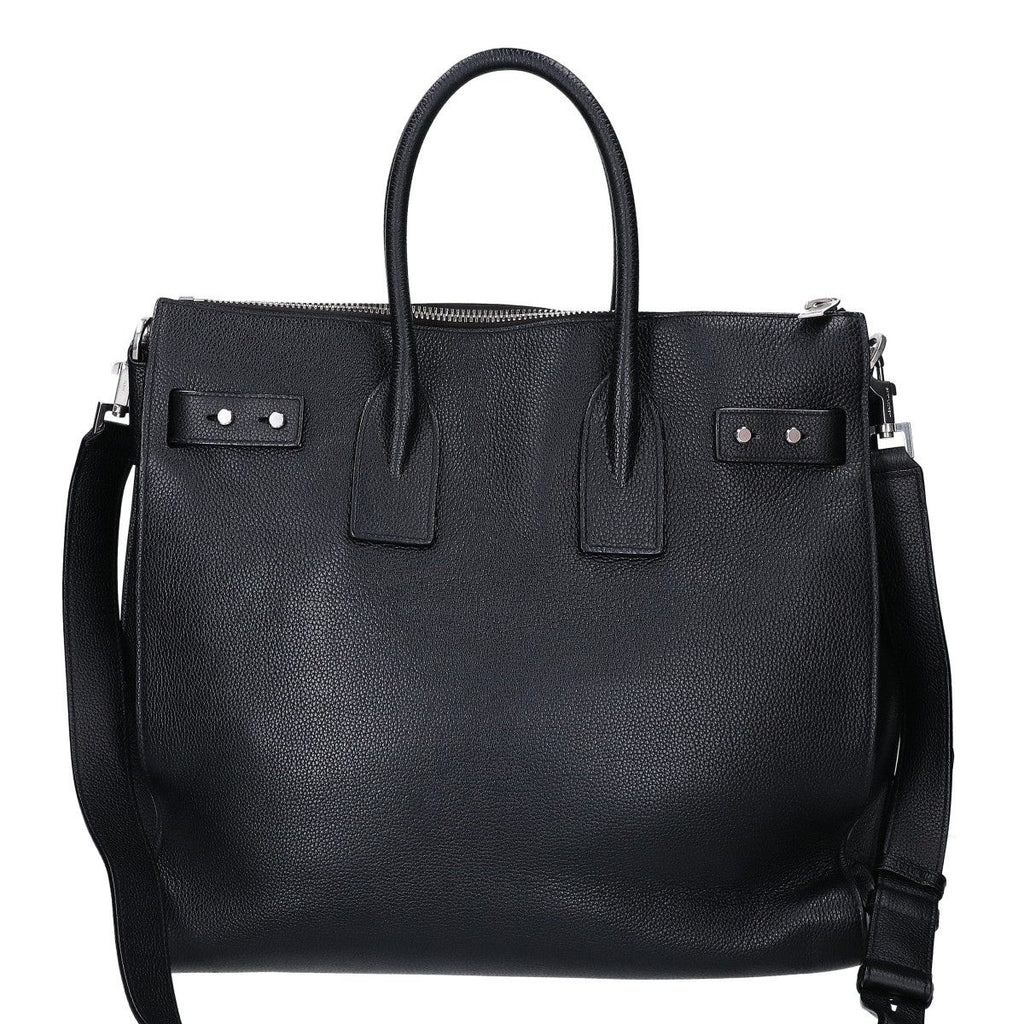 Saint Laurent Paris Grain Calfskin Sac de Jour Souple North South 2-Way Handbag — view 3
