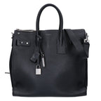 Saint Laurent Paris Grain Calfskin Sac de Jour Souple North South 2-Way Handbag