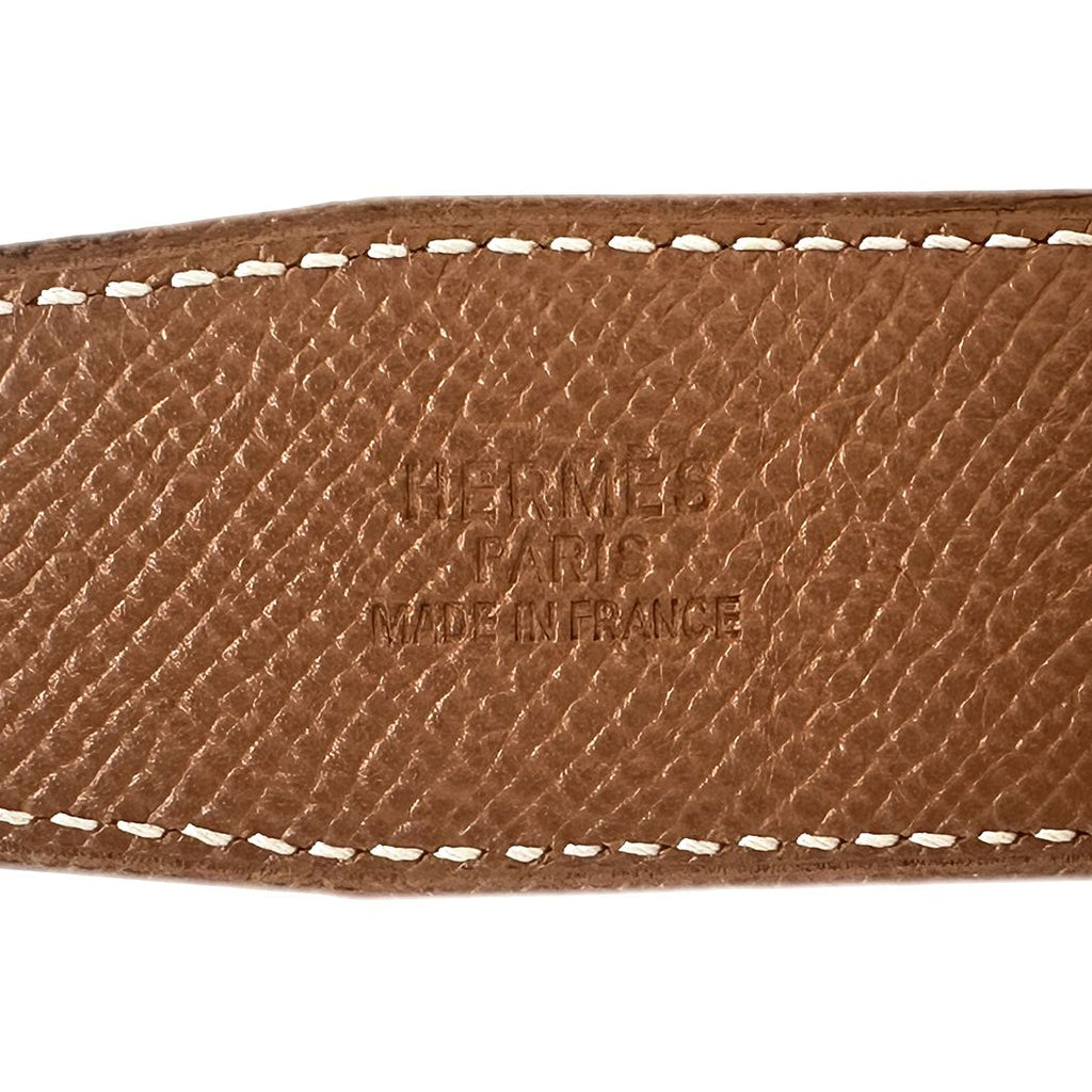 Hermes Belt H Box Calf Black Gold 70 Reversible — view 5