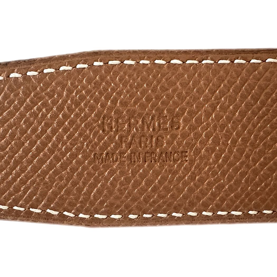 Hermes Belt H Box Calf Black Gold 70 Reversible — view 5