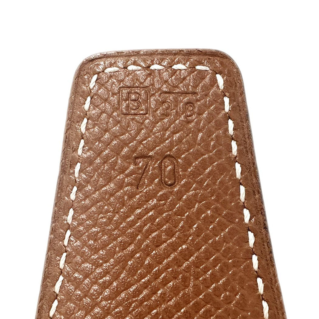 Hermes Belt H Box Calf Black Gold 70 Reversible — view 6