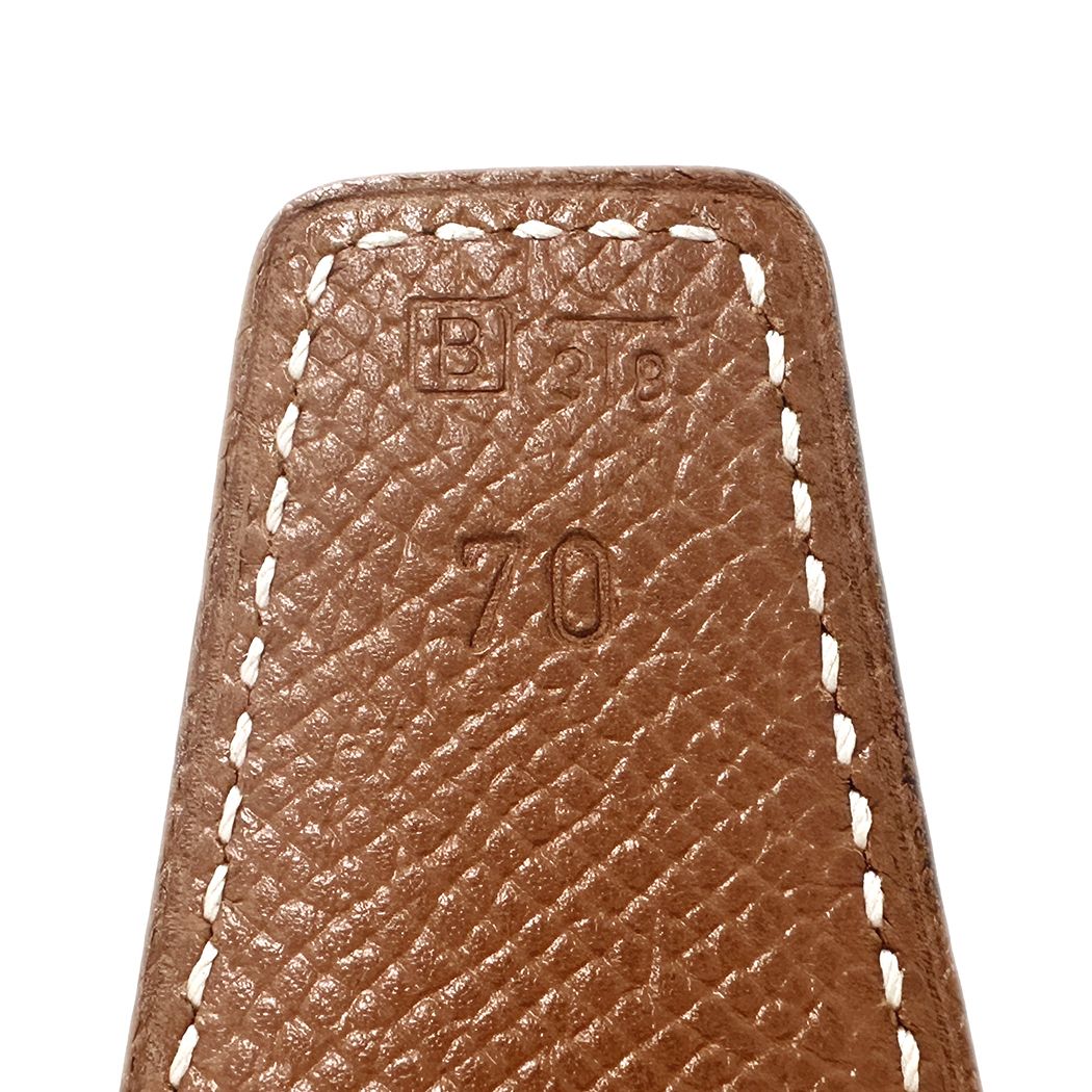 Hermes Belt H Box Calf Black Gold 70 Reversible — view 6