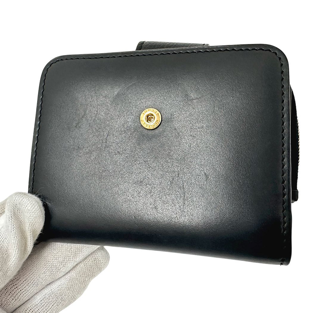 Fendi Wallet Bifold FF Diamond Leather Black Mini Small — view 8