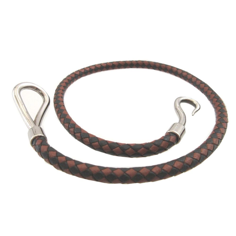 Hermes Jumbo Braided Leather Brown Bracelet — view 3