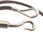 Hermes Jumbo Braided Leather Brown Bracelet — view 4