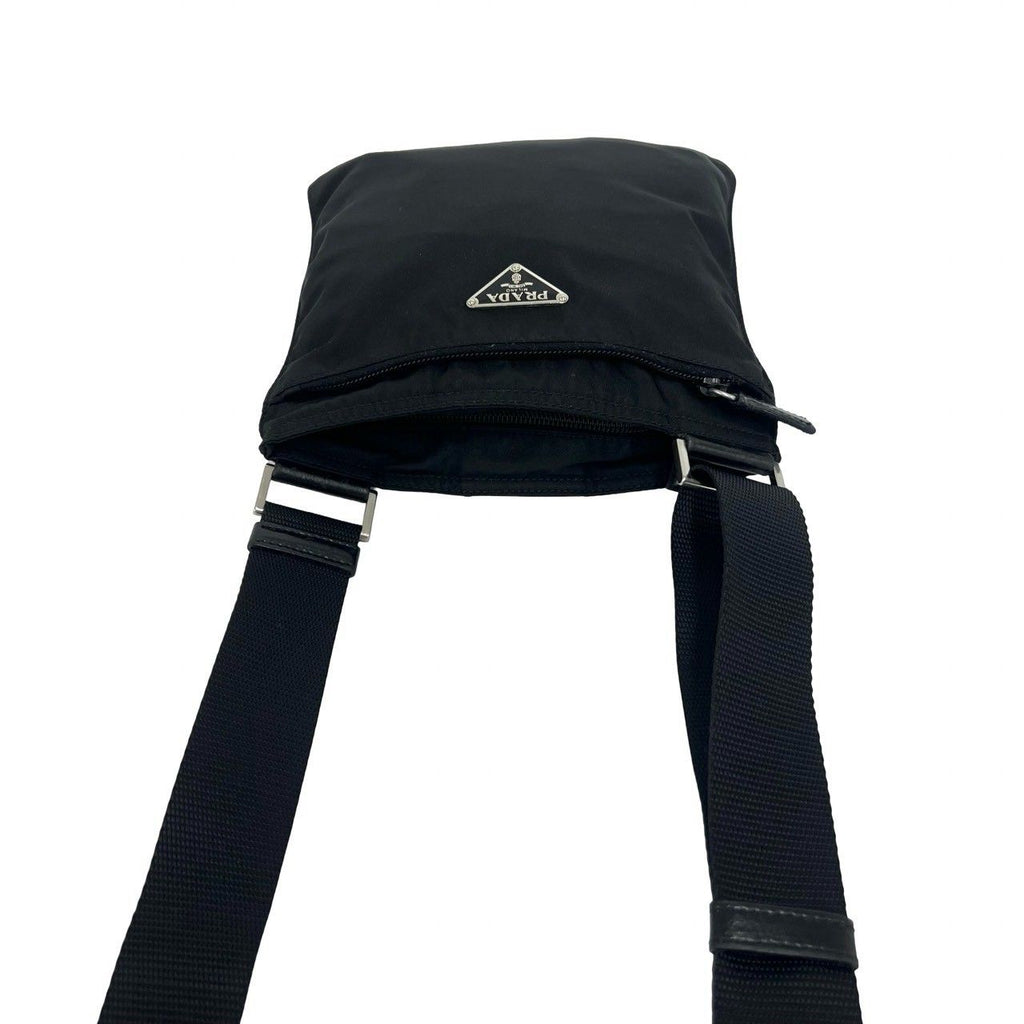 Prada Tessuto Pocono Nylon Shoulder Bag Crossbody Black — view 4