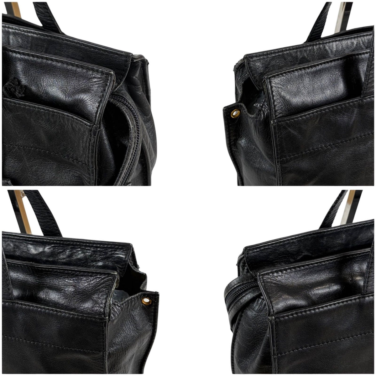 Loewe Anagram Logo Tote Bag Black Leather Padlock — view 4