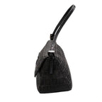 Fendi Mini Mamma Bucket Zucchino Pattern Shoulder Bag Leather Black — view 3