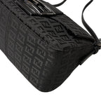 Fendi Mini Mamma Bucket Zucchino Pattern Shoulder Bag Leather Black — view 6