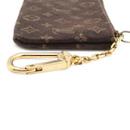 Louis Vuitton Monogram Mini Lin Pochette Cles Coin Purse Ebene Dark Brown — view 5