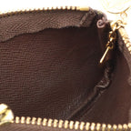 Louis Vuitton Monogram Mini Lin Pochette Cles Coin Purse Ebene Dark Brown — view 6