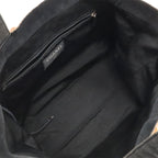 Chanel Rabbit Fur CC Logo Tote Fur Handbag Suede Brown Black — view 5