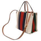Gucci Interlocking G Web Stripe Tote 2-Way Shoulder Bag Crossbody Canvas — view 2