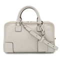 Loewe Amazona 23 Anagram Mini Boston 2-Way Shoulder Bag Crossbody Leather White