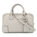 Loewe Amazona 23 Anagram Mini Boston 2-Way Shoulder Bag Crossbody Leather White