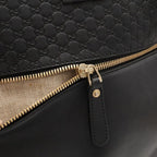 Gucci Micro Guccissima Tote Shoulder Bag Leather Black Gold — view 5