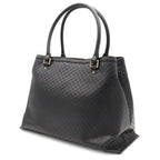 Gucci Micro Guccissima Tote Shoulder Bag Leather Black Gold — view 2