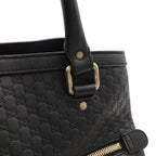Gucci Micro Guccissima Tote Shoulder Bag Leather Black Gold — view 6