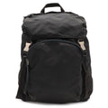 Prada Triangle Logo Backpack Nylon Nero Black Silver