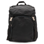 Prada Triangle Logo Backpack Nylon Nero Black Silver