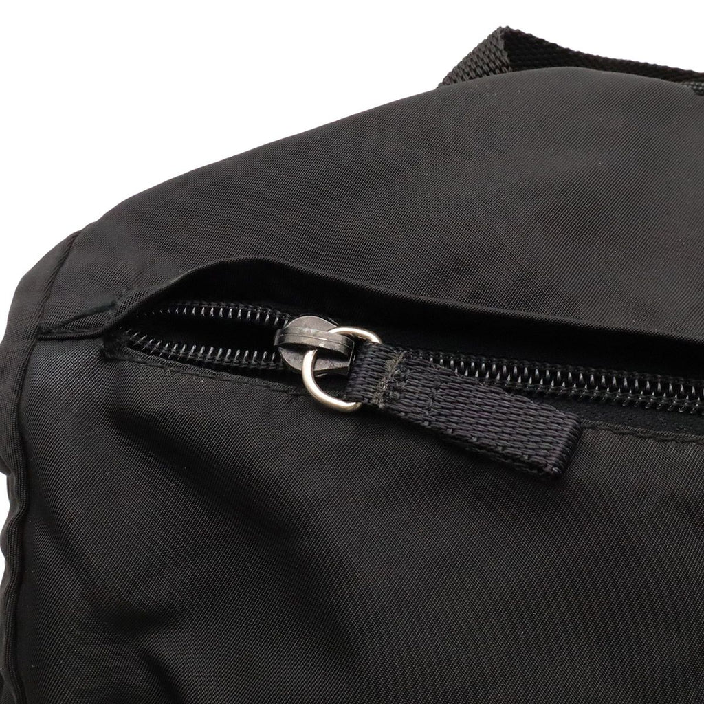 Prada Triangle Logo Backpack Nylon Nero Black Silver — view 7