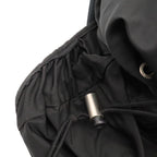 Prada Triangle Logo Backpack Nylon Nero Black Silver — view 8