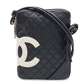 Chanel Cambon Line CC Logo Medium Pochette Shoulder Bag Crossbody Soft Calfskin