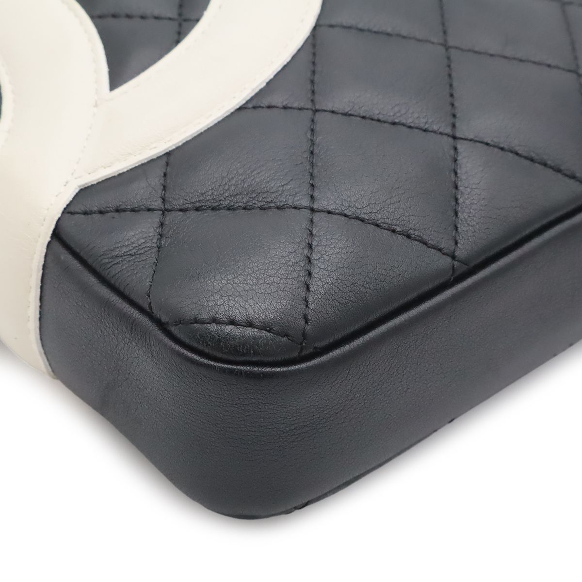 Chanel Cambon Line CC Logo Medium Pochette Shoulder Bag Crossbody Soft Calfskin — view 3