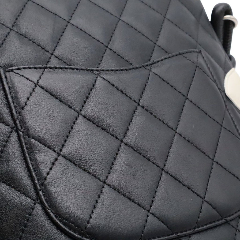 Chanel Cambon Line CC Logo Medium Pochette Shoulder Bag Crossbody Soft Calfskin — view 8