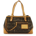 Louis Vuitton Monogram Rivet Tote Shoulder Bag Stitch