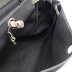 Hermes Herbag MM 2-Way Shoulder Bag Toile Officier Leather Black Silver — view 8