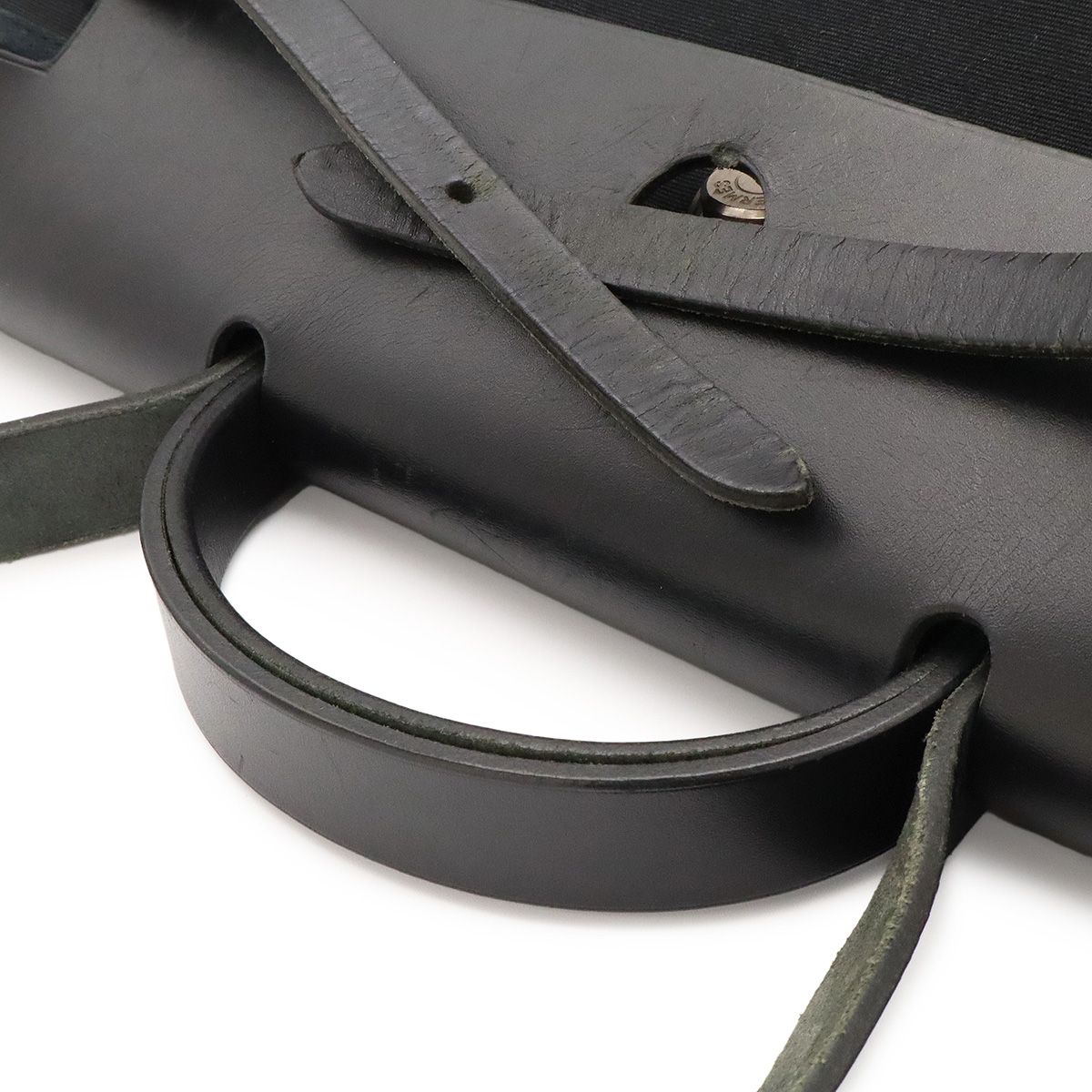 Hermes Herbag MM 2-Way Shoulder Bag Toile Officier Leather Black Silver — view 4