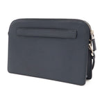 Prada Porter Collaboration Saffiano Clutch Leather Navy Silver — view 2