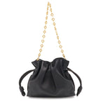 Loewe Flamenco Anagram Donut Chain Shoulder Bag Nappa Leather Black Gold