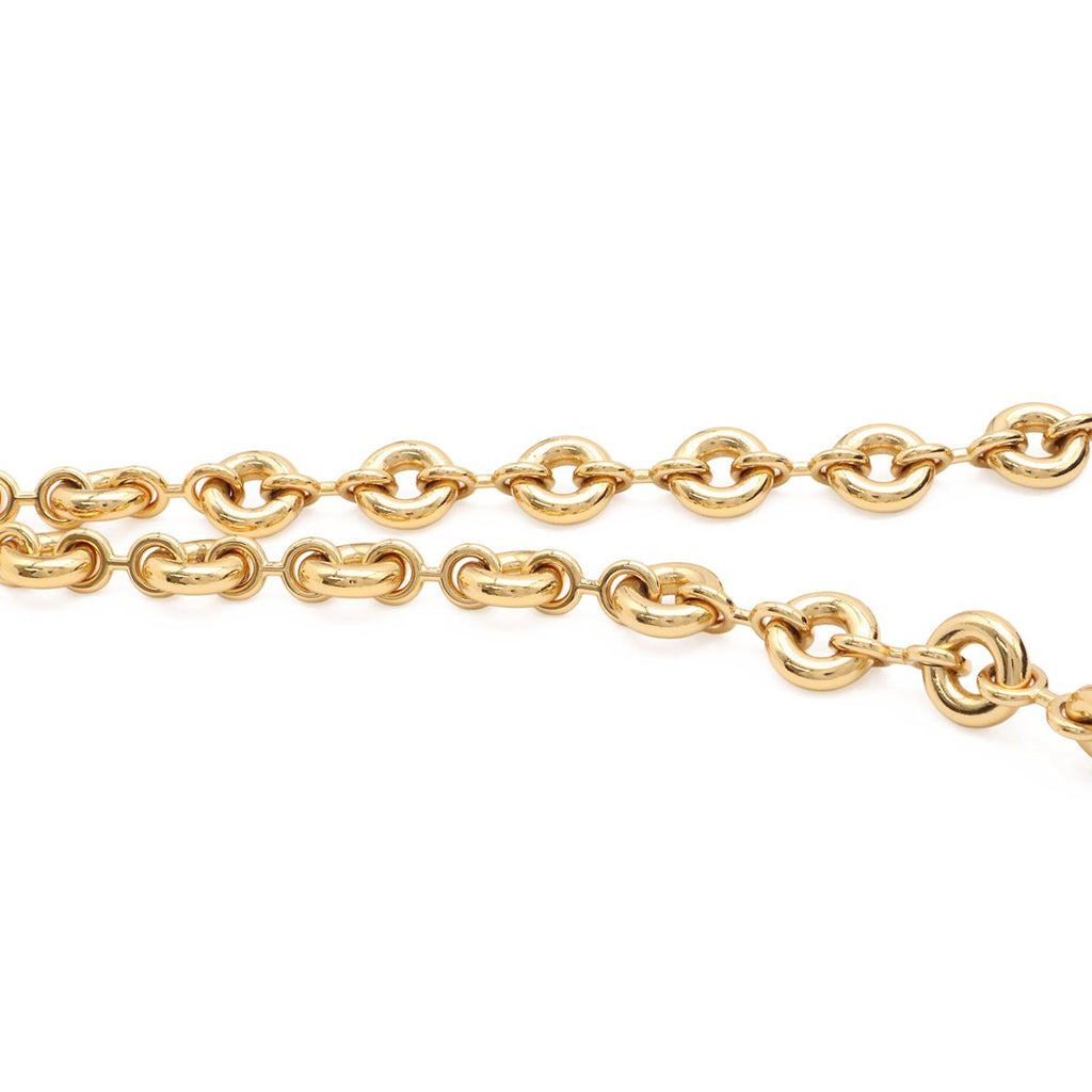 Loewe Flamenco Anagram Donut Chain Shoulder Bag Nappa Leather Black Gold — view 4