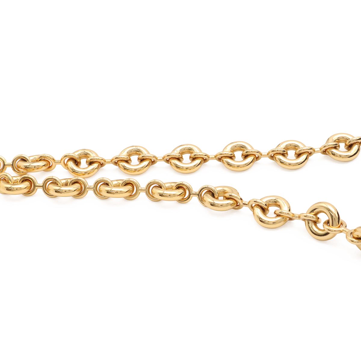 Loewe Flamenco Anagram Donut Chain Shoulder Bag Nappa Leather Black Gold — view 4