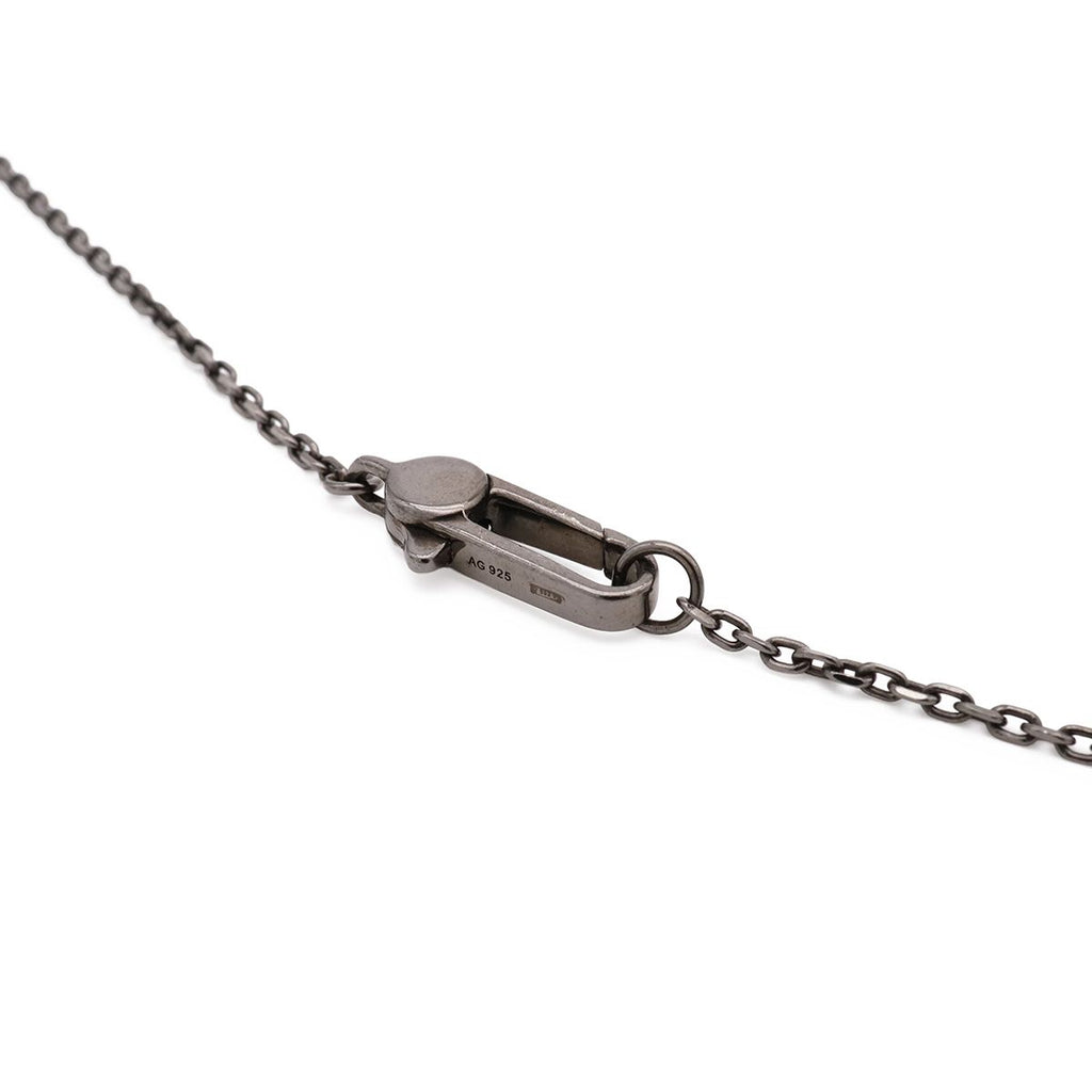 Gucci G Motif Cross Pendant Gunmetal Necklace — view 5