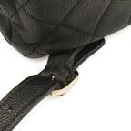 Chanel CC Filigree CC Logo Backpack Drawstring Caviar Leather Black Gold — view 4