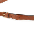 Celine Triomphe Medium Bucket Shoulder Bag Crossbody Canvas Calfskin Tan Brown — view 4