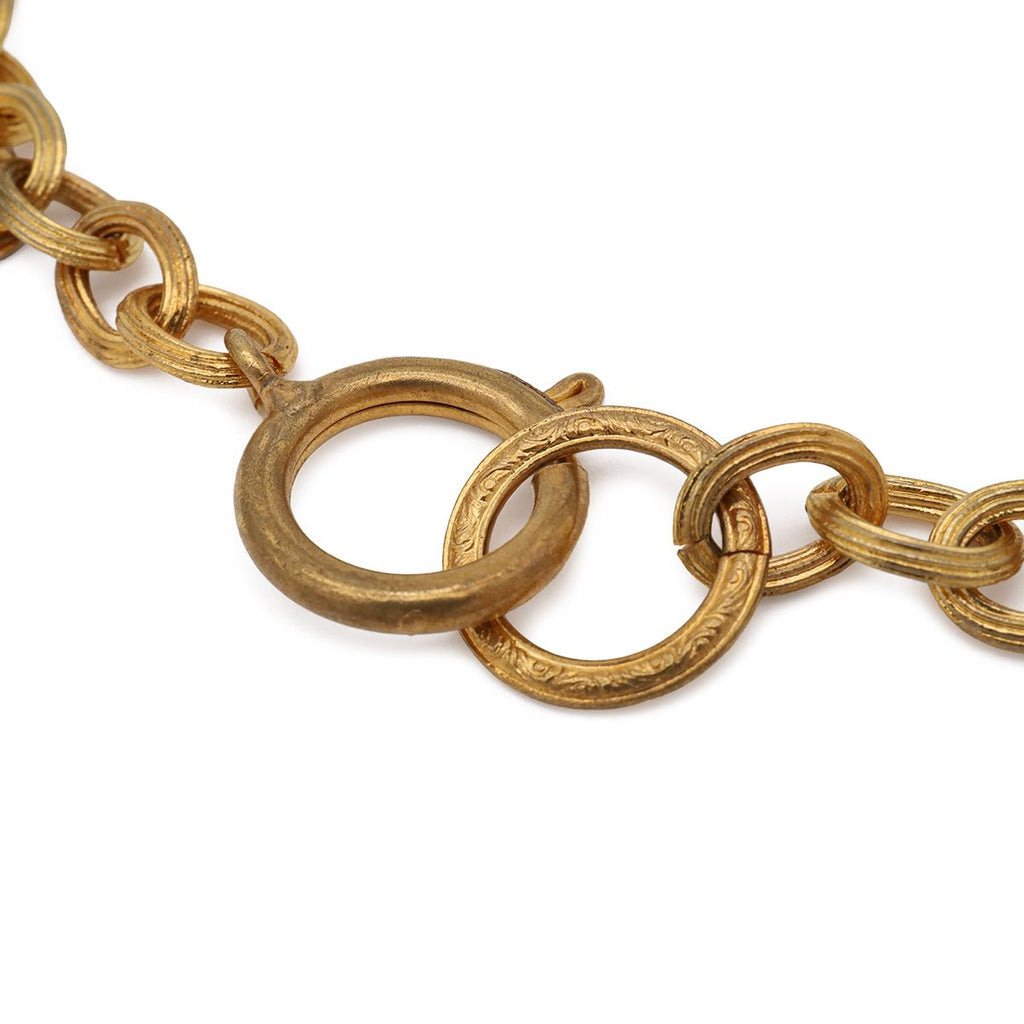 Chanel Medallion CC Logo Lion Chain Pendant Gold Plated Necklace — view 6