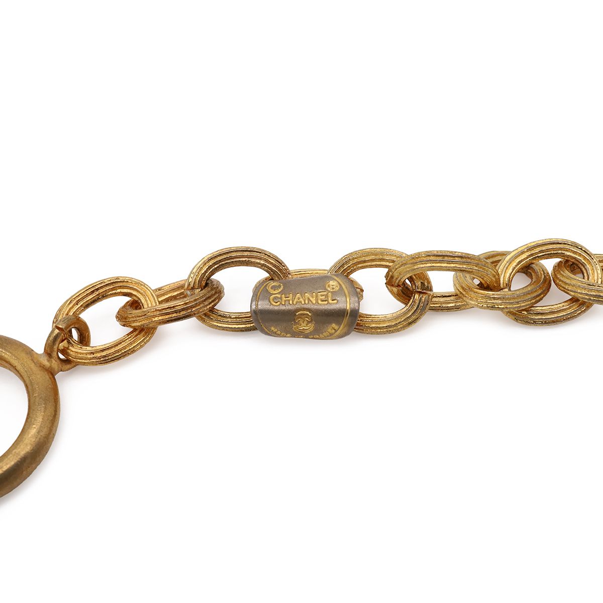 Chanel Medallion CC Logo Lion Chain Pendant Gold Plated Necklace — view 5