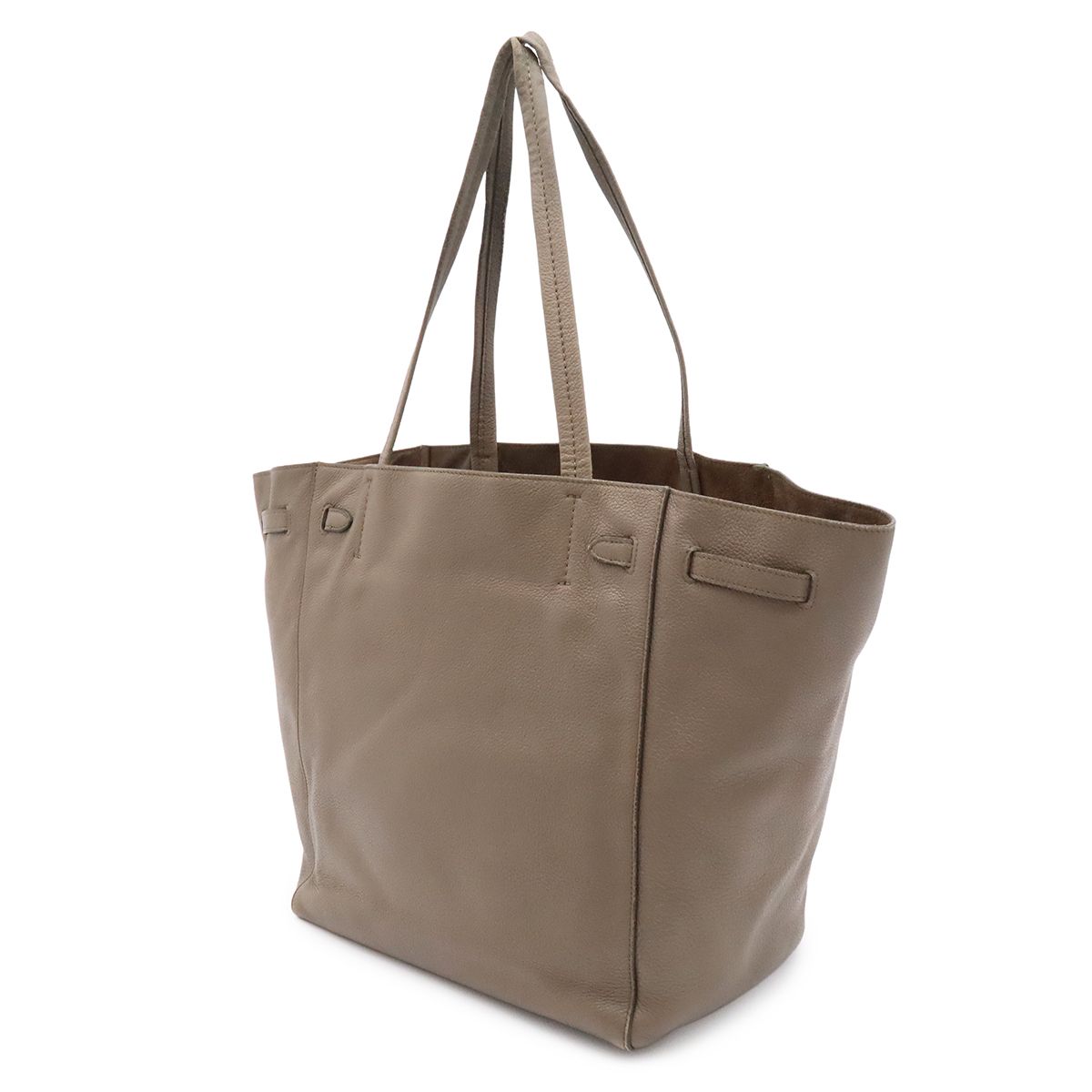 Celine Cabas Phantom Small Tote Shoulder Leather Greige — view 2