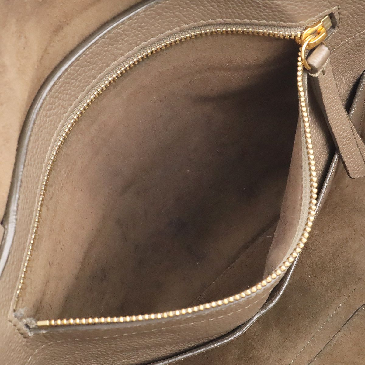 Celine Cabas Phantom Small Tote Shoulder Leather Greige — view 7
