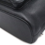 Gucci Bamboo Backpack Shoulder Bag Tassel Fringe Leather Black Silver — view 3