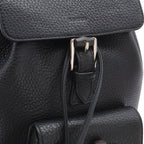 Gucci Bamboo Backpack Shoulder Bag Tassel Fringe Leather Black Silver — view 7