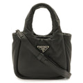 Prada Mini Bag 2-Way Crossbody Nappa Leather Nero Black Silver